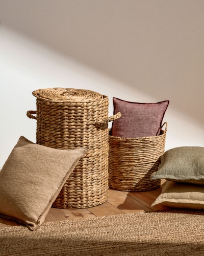 Queta Чехол на подушку из бордового льна и хлопка 30 x 50 см