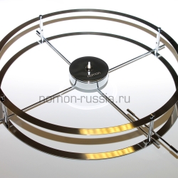 Часы NOMON Dos Puntos (основание - хромированная сталь/центр - хромированная сталь/стрелки - белый лак). D=43см, H=56см