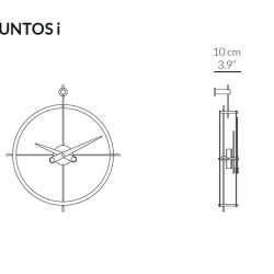 Часы NOMON Dos Puntos (основание - хромированная сталь/центр - хромированная сталь/стрелки - белый лак). D=43см, H=56см