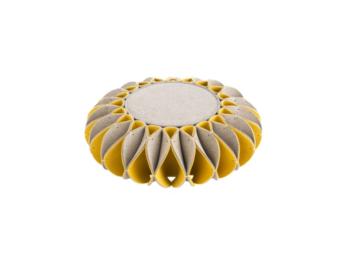 Пуф низкий Ruff Pouf Yellow Ø100