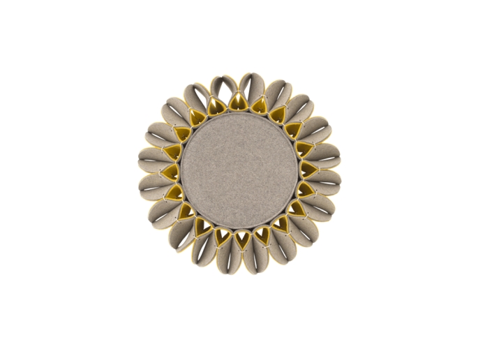 Пуф низкий Ruff Pouf Yellow Ø100