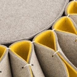 Пуф низкий Ruff Pouf Yellow Ø100