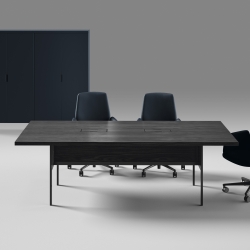 Стол для руководителя Gallery G026 224x100 матовая отделка, розетка справа