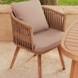 Стул Hemilce с бежевой веревкой