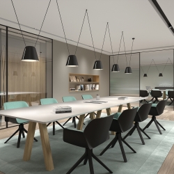 Люстра Attic 220 см 3L коническая форма черная