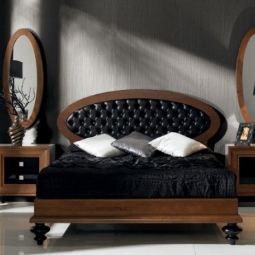 Кровать двуспальная Mugali овальное изголовье