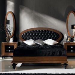 Кровать двуспальная Mugali овальное изголовье