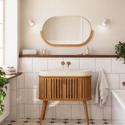 Зеркало Rokia из массива тика 90 x 65 см