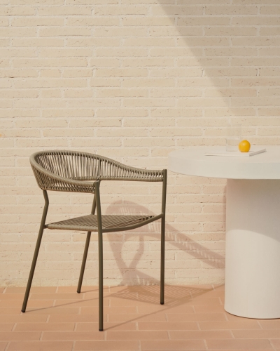 Futadera Садовый стул из зеленого шнура и зеленой стали