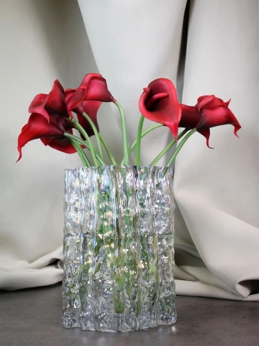 Ваза стеклянная для цветов и сухоцветов Ice Terra Design TDVi01