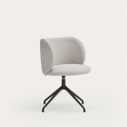 Поворотный стул Mogi с черными ножками светло-серый