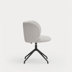 Поворотный стул Mogi с черными ножками светло-серый