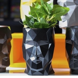 Кашпо Adan Nano матовое бронзовое