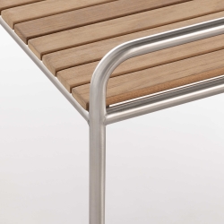 Журнальный столик Onsen 153 с деревянной столешницей