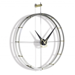 Часы Nomon DOBLE O  (основание - хром+латунь/стрелки - венге+латунь), D=70см Н=80см