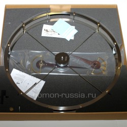 Часы Nomon DOBLE O  (основание - хром+латунь/стрелки - венге+латунь), D=70см Н=80см