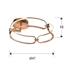 Потолочный светильник Colette Ø47 розовое золото