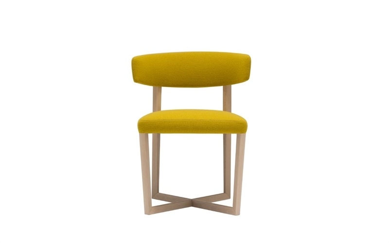 Стул Tauro желтый деревянные ножки