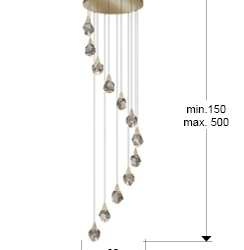 Люстра Aquaria 12L матовое золото