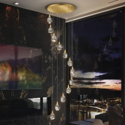 Люстра Aquaria 12L матовое золото