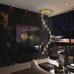 Люстра Aquaria 12L матовое золото