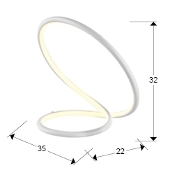 Настольная лампа Infinito белая