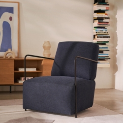 Gamer Кресло синего цвета и металла с черной отделкой