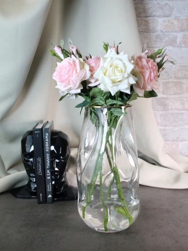 Ваза стеклянная для цветов и сухоцветов 27,5 см Terra Design TDVMG01