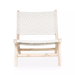 Белое тиковое кресло Eley