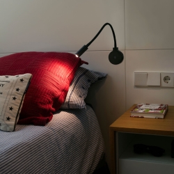 Бра Pixie черное регулируемое