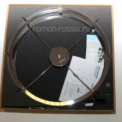 Часы NOMON Dos Puntos (основание - хромированная сталь/центр - хромированная сталь/стрелки - красный лак). D=43см, H=56см