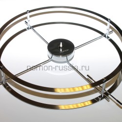 Часы NOMON Dos Puntos (основание - хромированная сталь/центр - хромированная сталь/стрелки - красный лак). D=43см, H=56см