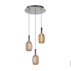 Подвесной светильник Micron 3L хром/золото