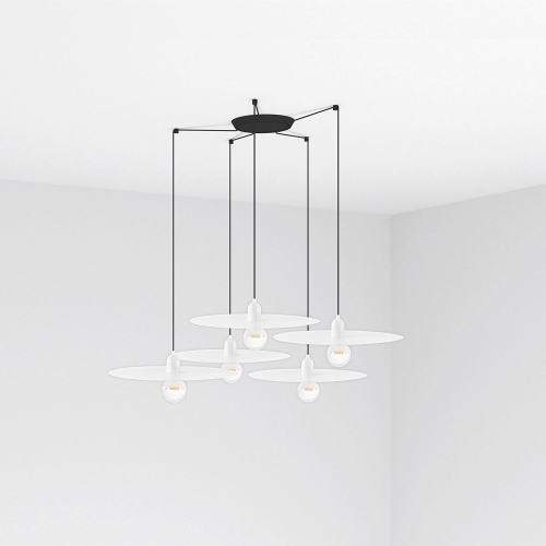 Люстра Plat 5L белая