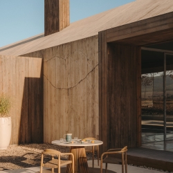 Alcaufar Круглый уличный стол из массива тикового дерева