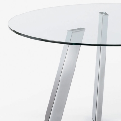 Стол круглый Columbia 130см ножки хром