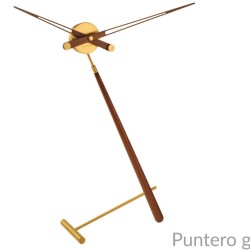 Настольные часы Puntero G латунь-орех