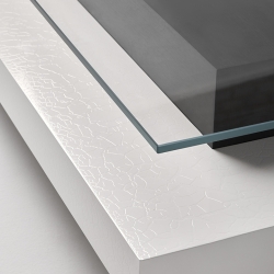 Журнальный столик Detroit, 120x120x43, отделка дерево, стекланная столешница 15мм 110x110см