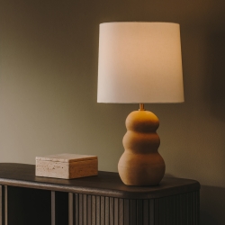 Madsen Настольная лампа терракотовая с белым абажуром