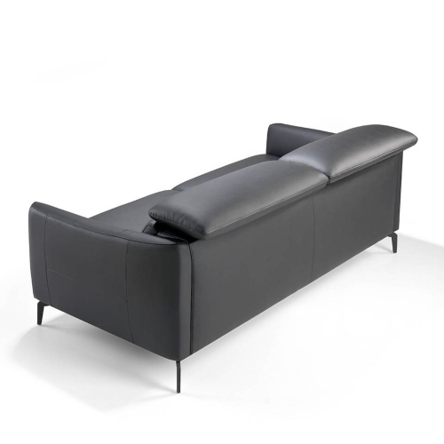 Диван 5359-3P /6059 3-х местный черный кожаный