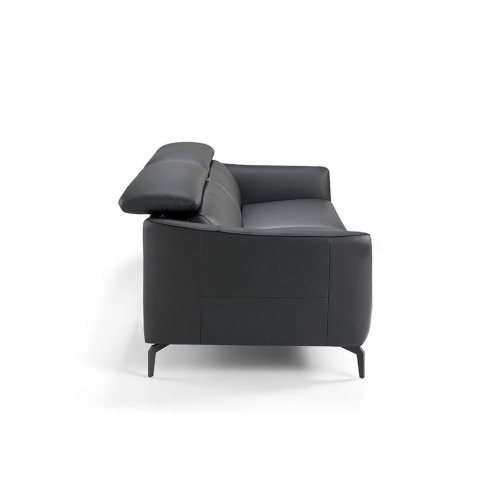 Диван 5359-3P /6059 3-х местный черный кожаный