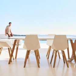 Обеденный стол из дерева Faz ø70x74