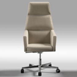 Кресло офисное Rey хромированная крестовина C с высокой спинкой