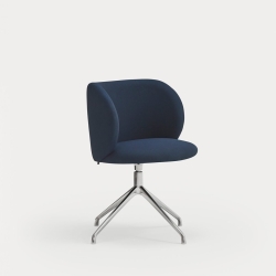 Поворотный стул Mogi хром/ синий