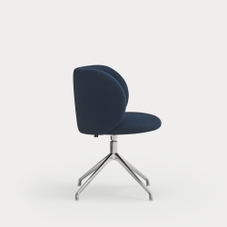 Поворотный стул Mogi хром/ синий