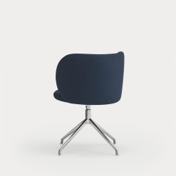 Поворотный стул Mogi хром/ синий