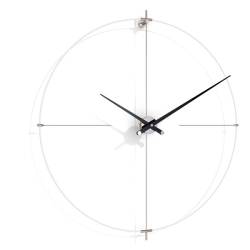 Часы Nomon BILBAO L (основание - белый фиберглас/стрелки - черный лак/центр - хромированная сталь). D=105см, H=110см.