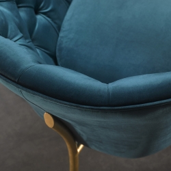 Кресло Flute, железное основание, текстурированное черное на дереве, обивка кожа 23*