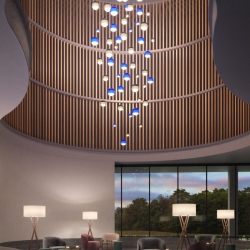 Люстра Dipping Light 13 синяя