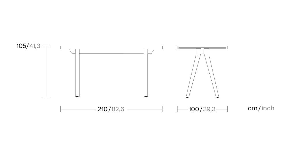 Обеденный стол Vieques High алюминий KS4103100